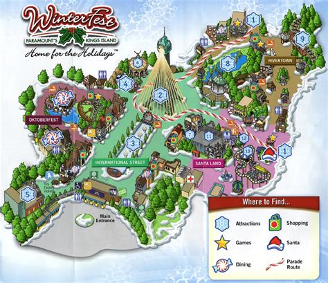 Theme Park Brochures Paramount's Kings Island Winterfest Map 2005 ...