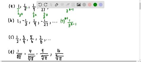 SOLVED In Each Part Find A Formula For The General Term Of The