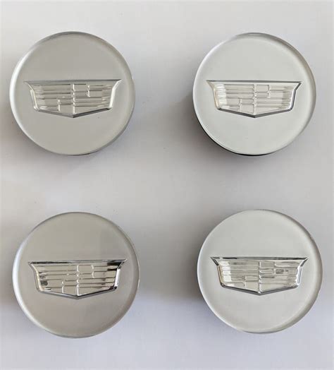 4pcs White Cadillac Logo Center Caps 9597375 23156594 Ats Cts Ct6 Xt5