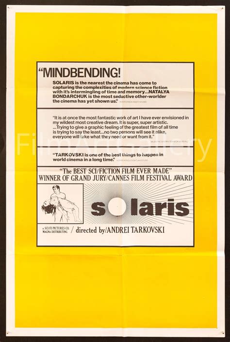 Solaris Movie Poster 1976 1 Sheet (27x41) - Film Art Gallery