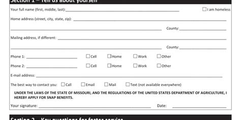 Apply For Food Stamps In Missouri PDF Form FormsPal