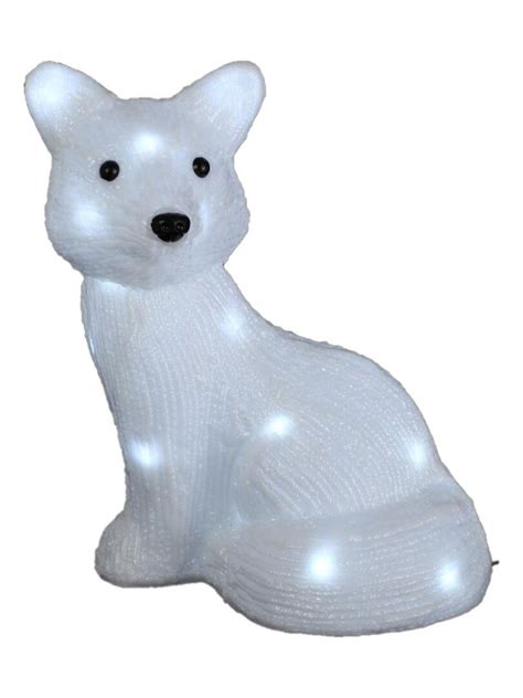 Renard Blanc De Noel Lumineux Led Blanc Kiabi