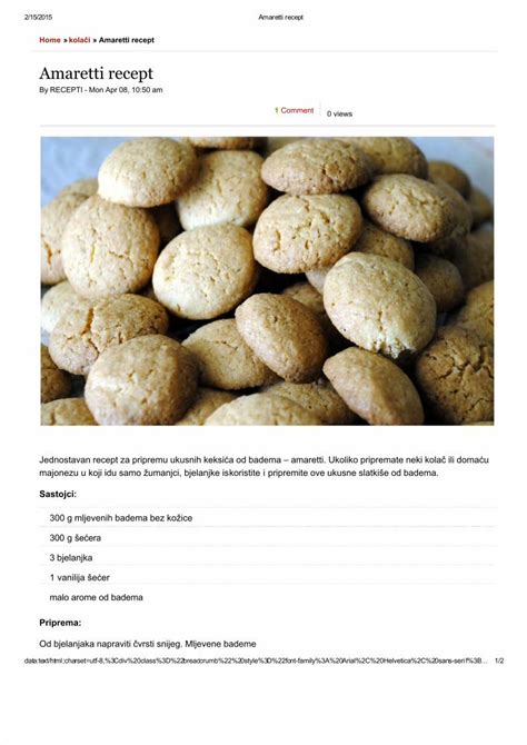 Pdf Amaretti Recept Dokumen Tips