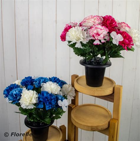 CARNATION GRAVEPOT 2 COLS ASS Florelle