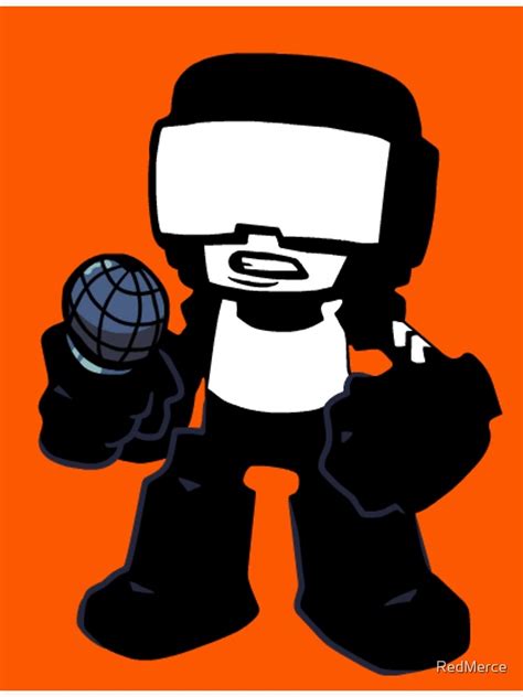 Friday Night Funkin Tank Man Orange Background Poster For Sale By