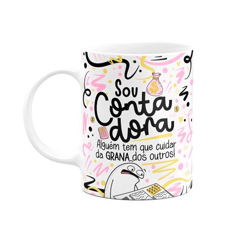 Caneca Flork ProfissõesSou Contadora Branca