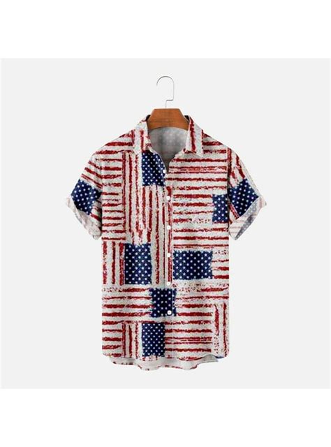 American Flag Button Down Shirt