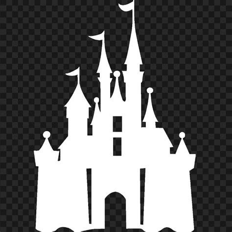 Mickey Mouse White Kingdom Castle Silhouette Citypng