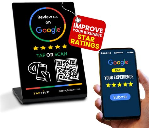 Tap Google Review Stand By TapFive Tap For Instant Reviews All