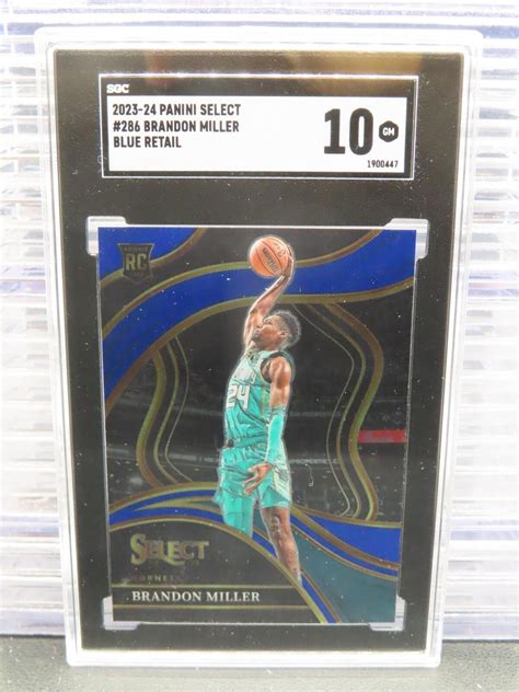 Select Brandon Miller Courtside Blue Retail Rookie Rc Sgc