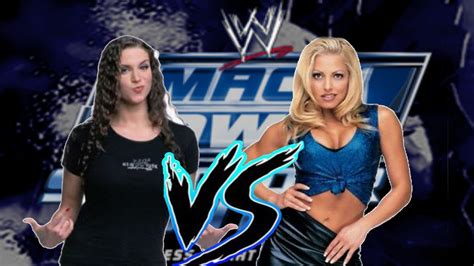 WWE SYM Aguila316's Attires Matches Stephanie Mcmahon vs Trish Stratus ...