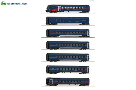 ROCO 5520004 7er Set Nightjet ÖBB AC vasutmodell