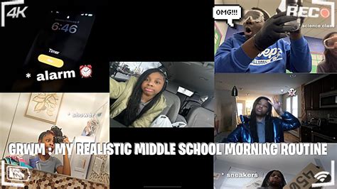 Grwm My Realistic School Morning Routine Youtube