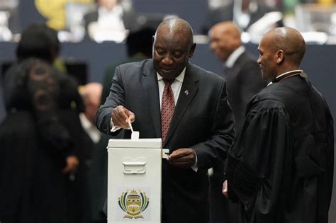 South Africas National Assembly Re Elects Cyril Ramaphosa As President