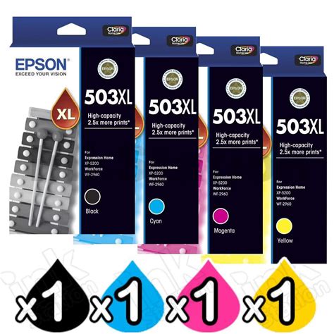 Epson Pack Xl Genuine High Yield Inkjet Cartridge Combo C T R