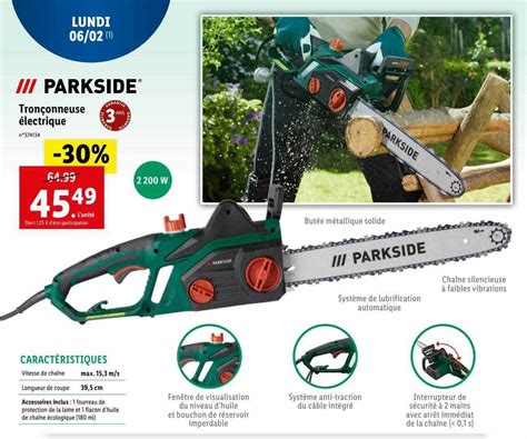 Promo Parkside tronçonneuse électrique chez Lidl