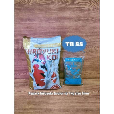 Jual Pakan Koi Hiroyuki Growth N Color Repack 1 Kg Size S 2 Mm Shopee