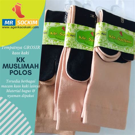 Jual Kaos Kaki Muslimah Jempol Polos Bahan Nylon Spandek Pendek Panjang