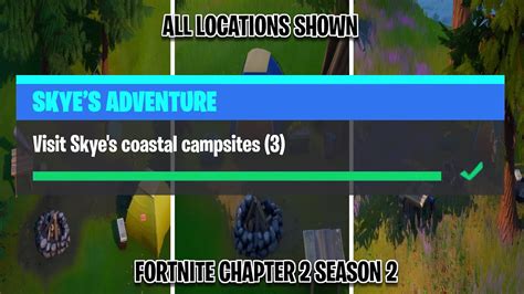 Visit Skyes Coastal Campsites Fortnite Skyes Adventure Challenges Youtube