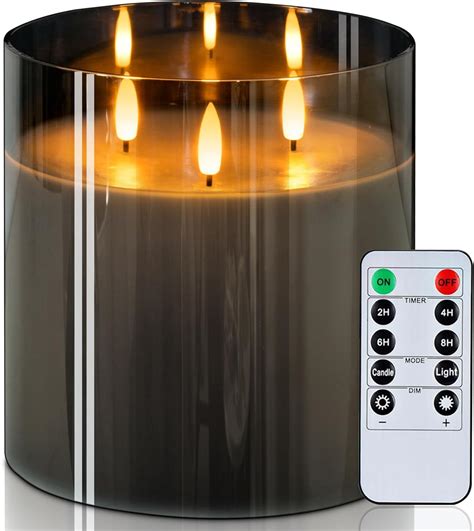 Amazon Homemory 6X6 Extra Large Flameless Candle With 3 Wicks