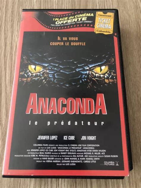 Cassette Vid O Vhs Film Anaconda Jennifer Lopez Ice Cube Rare Eur