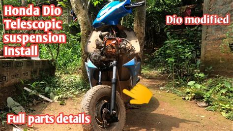 Honda Dio Telescopic Suspension Install Full Parts Details In