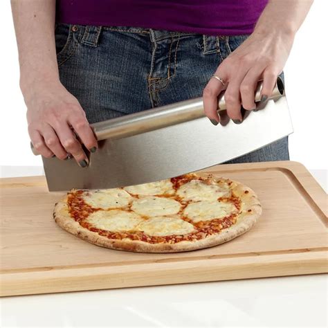 12 Inch Pizza Cutter Sharp Rocker Blade Premium Stainless Steel Rocking ...