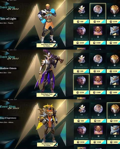 Total M4 Coins Get Free Mobile Legends Ml Skins Esports