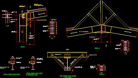 Plan Autocad D Une Construction En Charpente M Tallique Engineering