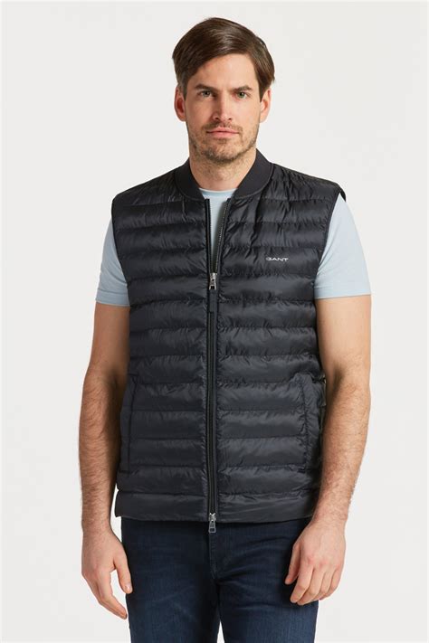 Vesta Gant Light Padded Bomber Vest Black Gant Cz