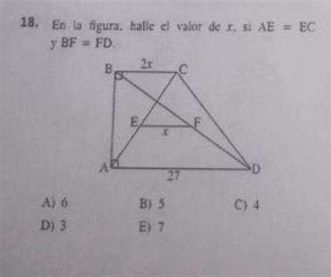 En La Figura Halle El Valor De C Si Ae Ec Y Bf Fd Brainly Lat