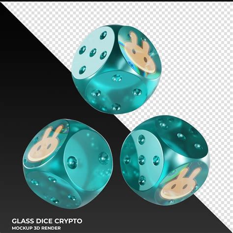 Premium PSD Dice Pancakeswap Cake Glass Dice Crypto 3d Icon