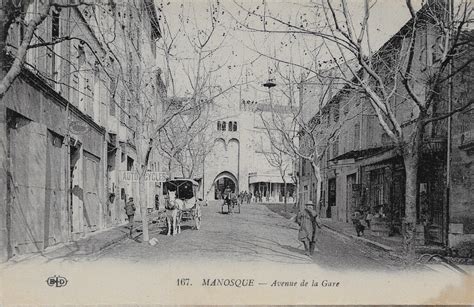 Manosque Avenue De La Gare Carte Postale Ancienne Et Vue D Hier Et