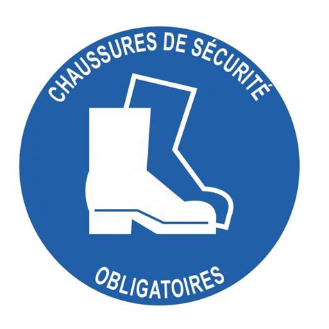 Pictogramme chaussures de sécurité obligatoires REFAB869 Sticker