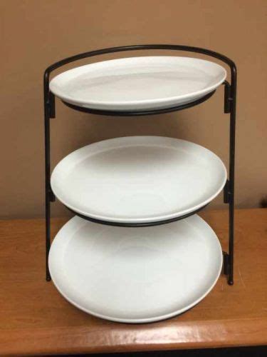 Catering - 3 Tier Plate Stand - Black Rentals, Tent Rentals, Party ...