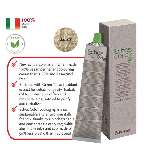 Echoscolor Ice Light Blonde Natural Ice No Ppd No Resorcinol Ml Magicboo Beauty Sdn
