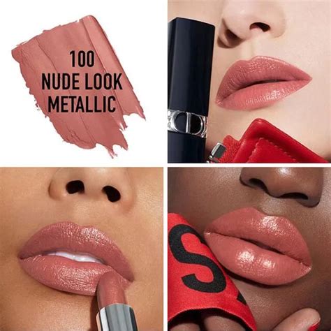 Son Dior Metallic 100 Nude Look Màu Hồng Nude Vua Hàng Hiệu