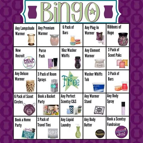 Scentsy Facebook Bingo Scentsy Party Games Scentsy Consultant Ideas