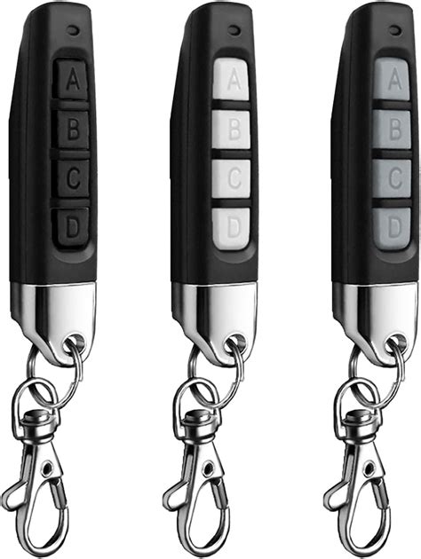 433MHz Copy Remote Opener 3 Pcs Universal Garage Door Opener Remote 4