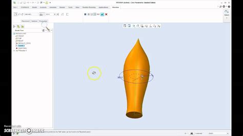 How To Make A Rocket Nose Cone With Ptc Creo 2 Youtube