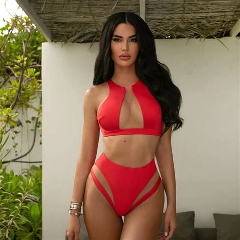 New Sexy Micro Bikini Solid Swimwear Women High Cut Out Biquini Push Up Brazilian Swimsuit