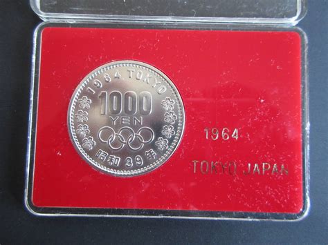 Yahooオークション 1964年 東京オリンピック銀貨 1000円 100円 各1