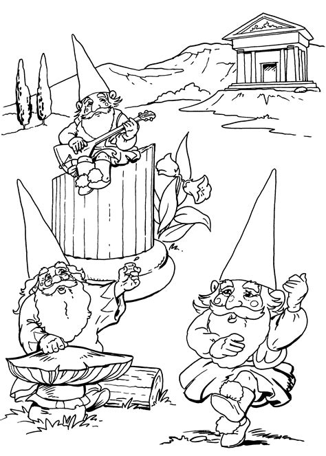 David20 Gnome Coloring Pages Outline Painting Elf Coloring Pages