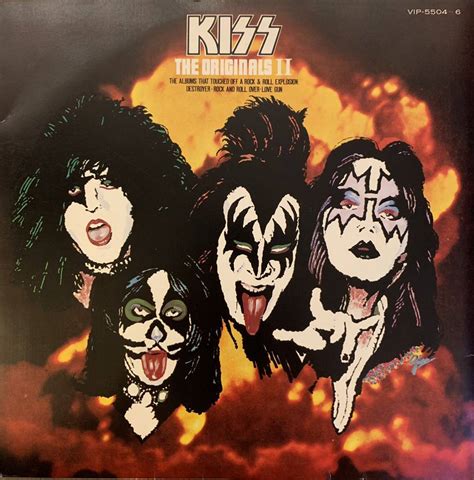 【やや傷や汚れあり】★1000円スタート★【稀少国内盤】kiss The Original Ii Vip 5504~6 3lp お面4枚付