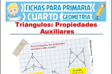 Propiedades Auxiliares De Los Tri Ngulos Para Cuarto Grado De Primaria