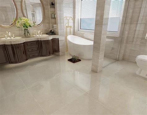 Beige Polished Ceramic Floor Tiles Size 600 X 600mm Model HD6202P