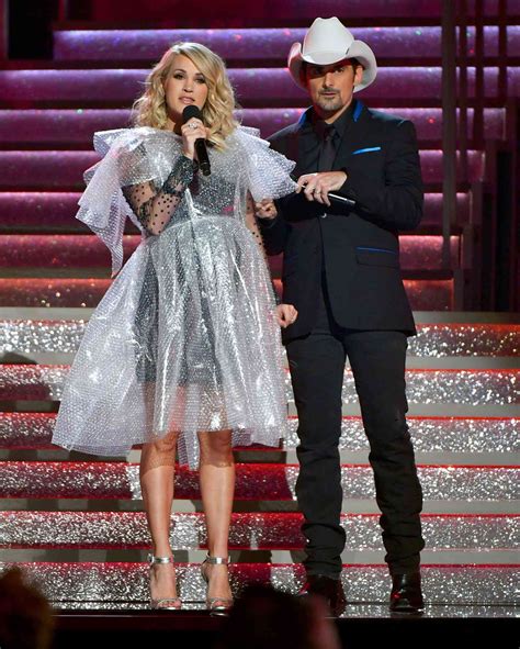 Brad Paisley Wears a Carrie Underwood-Printed Blazer at 2018 CMA Awards