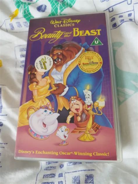 BEAUTY AND THE Beast Walt Disney Classics VHS Original Leaflets 4 80