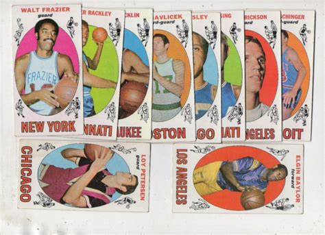 Topps Basketball Card Lot John Havlicek Walt Frazier Vg Ex