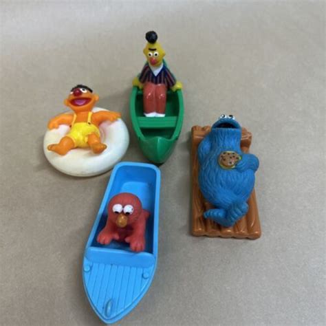 Sesame Street Boat Carousel Float Bathtub Toy Bert Ernie Elmo Cookie ...